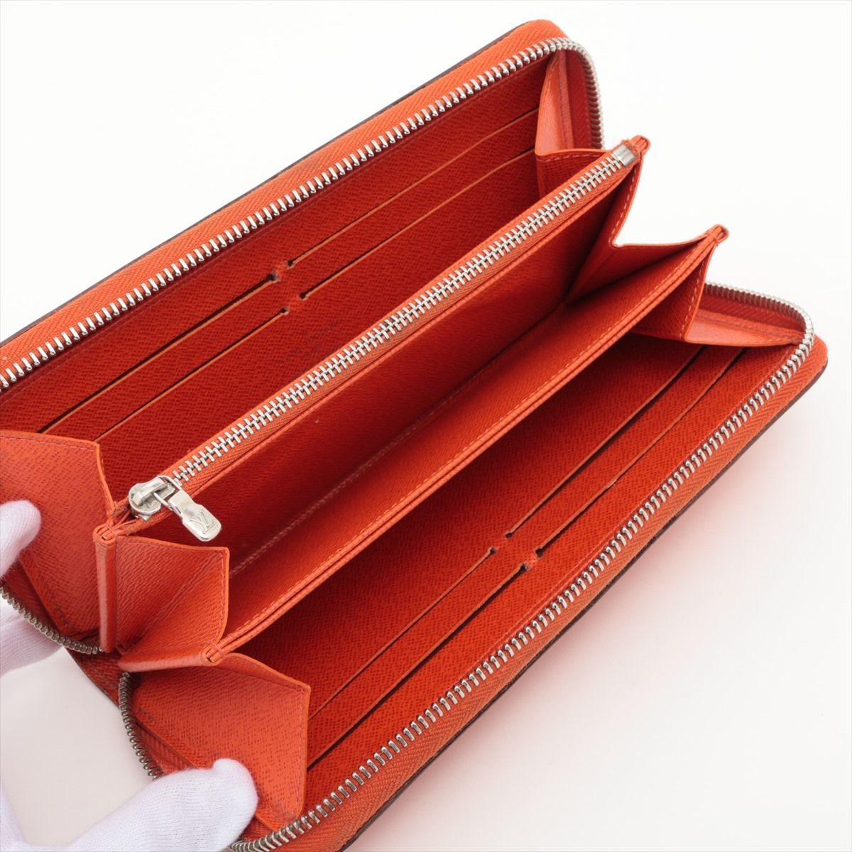 Louis Vuitton Epi Zippy Wallet Round Zip Piment Orange — view 7