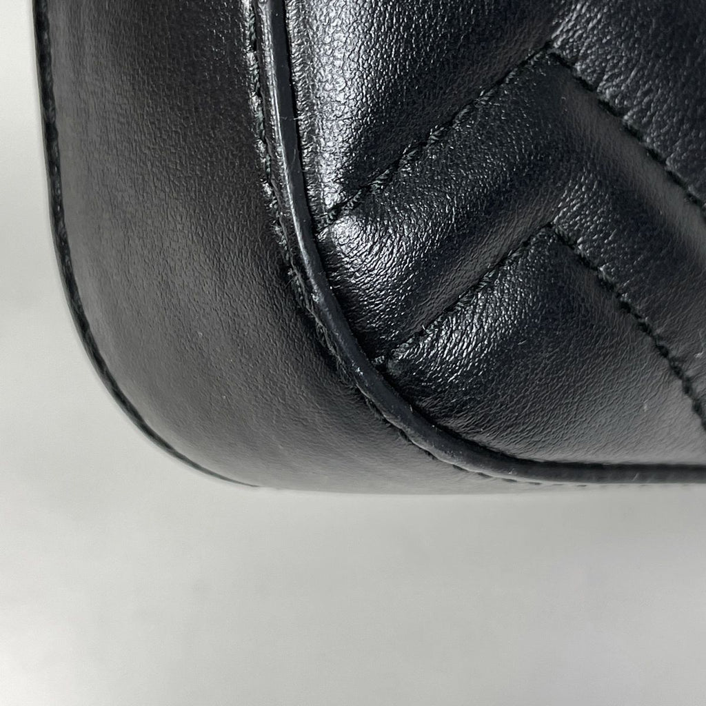 Gucci GG Marmont Shoulder Bag Double Crossbody Leather Black — view 3
