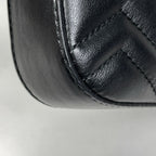 Gucci GG Marmont Shoulder Bag Double Crossbody Leather Black — view 3