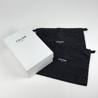 Celine CT 01 Lace Up High Cut Sneakers Logo Shoes Leather White — view 9