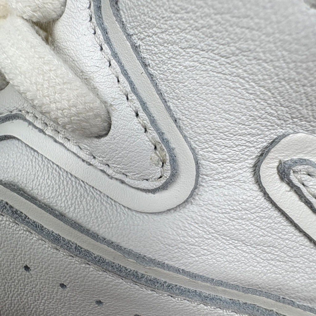 Celine CT 01 Lace Up High Cut Sneakers Logo Shoes Leather White — view 6