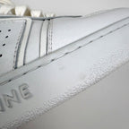 Celine CT 01 Lace Up High Cut Sneakers Logo Shoes Leather White — view 5