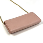 Gucci GG Marmont Chain Wallet Double Leather Pink — view 2