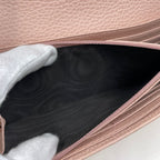 Gucci GG Marmont Chain Wallet Double Leather Pink — view 6