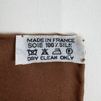 Hermes Carre 90 le Songe de Poliphile Dream Scarf Silk Brown — view 2