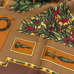 Hermes Carre 90 le Songe de Poliphile Dream Scarf Silk Brown — view 5