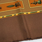 Hermes Carre 90 le Songe de Poliphile Dream Scarf Silk Brown — view 4