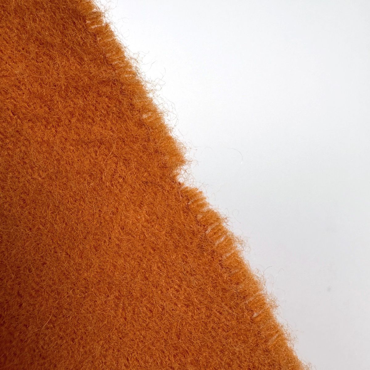 Hermes Logo Scarf Fringe Cashmere Orange — view 3