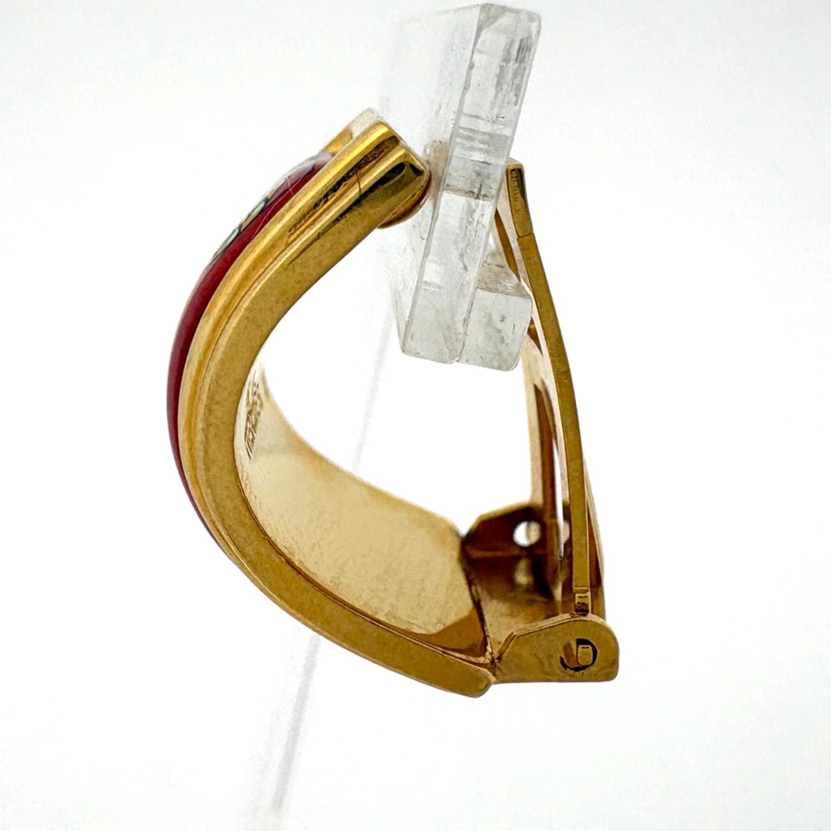 Hermes Enamel Earrings Cloisonne Gold Plated — view 2