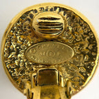 Chanel CC Logo Earrings Round Gold Plated — view 5