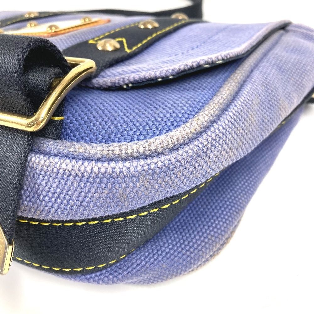 Louis Vuitton Shoulder Bag Besace PM Canvas Blue — view 6