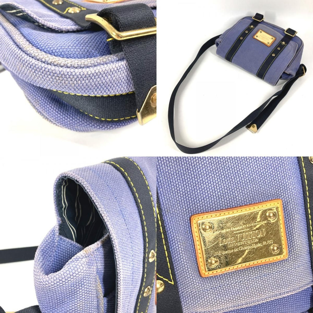 Louis Vuitton Shoulder Bag Besace PM Canvas Blue — view 7