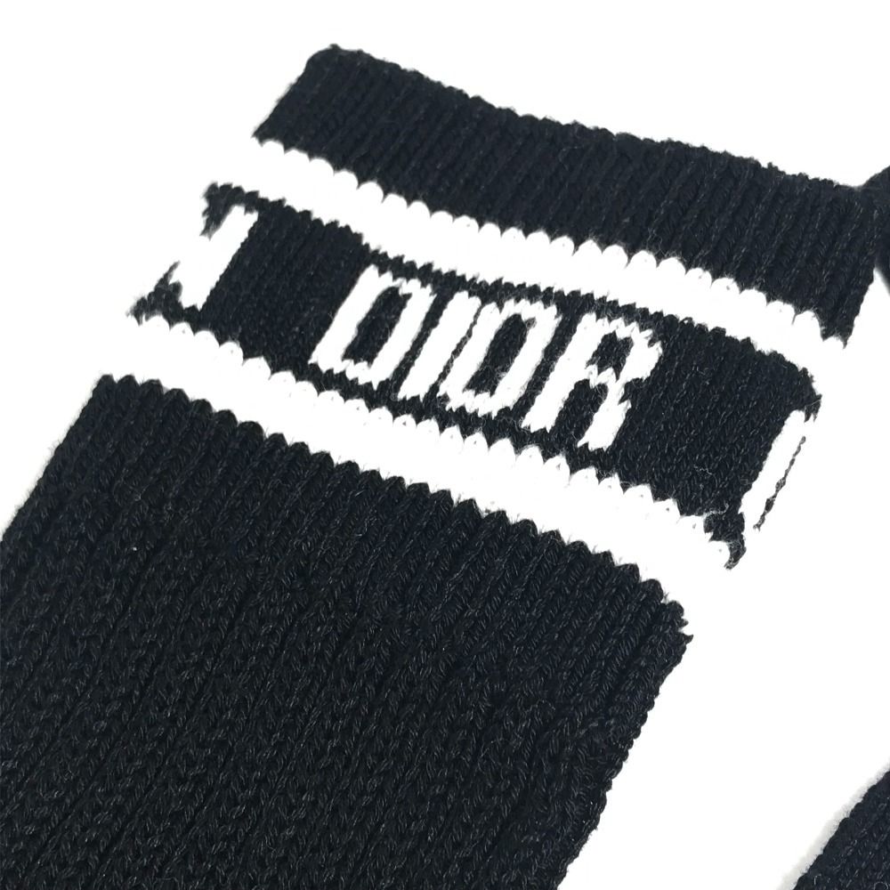 Dior Socks Logo Knee High Cotton Black — view 6
