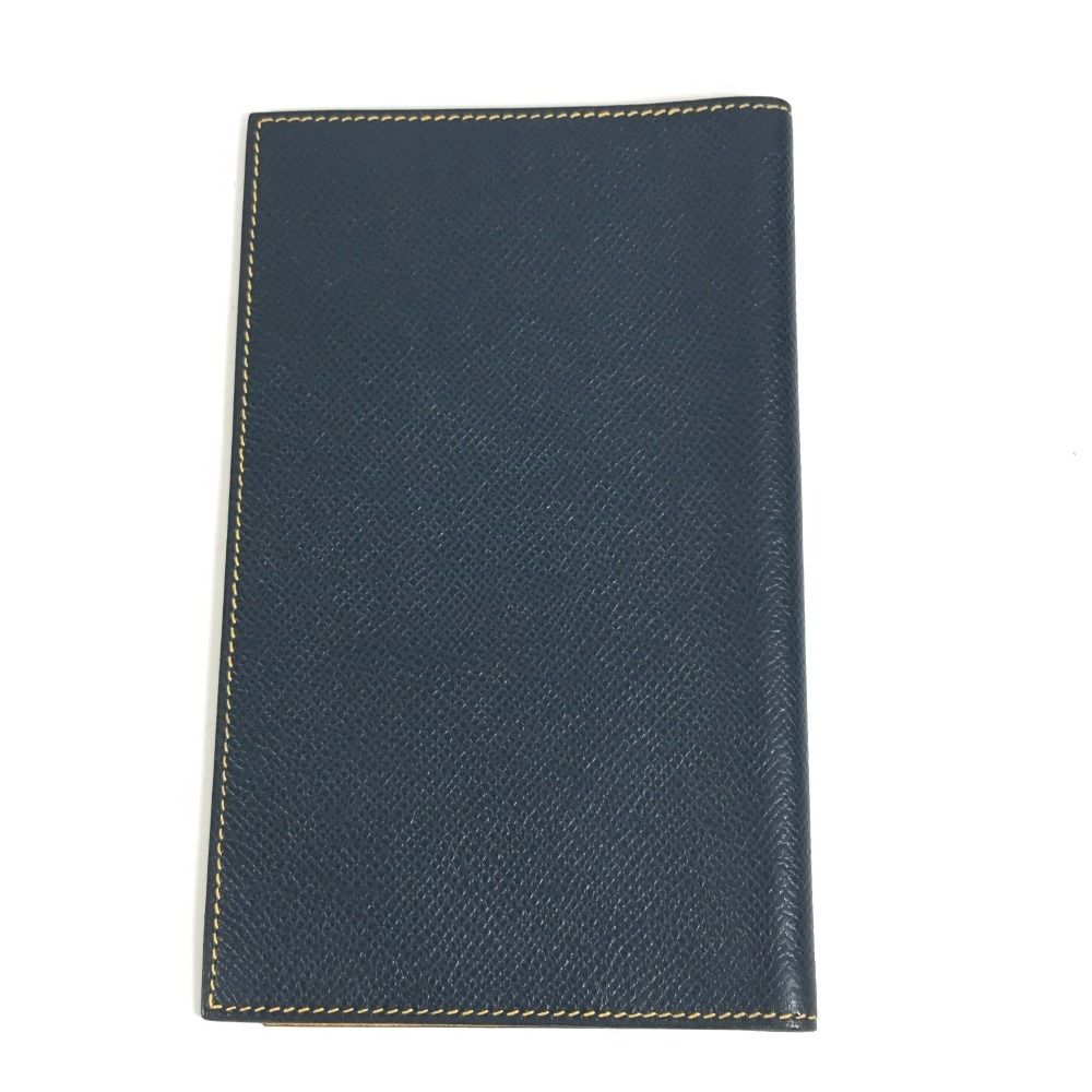 Hermes Notebook Cover Agenda MM PM Leather Navy — view 2