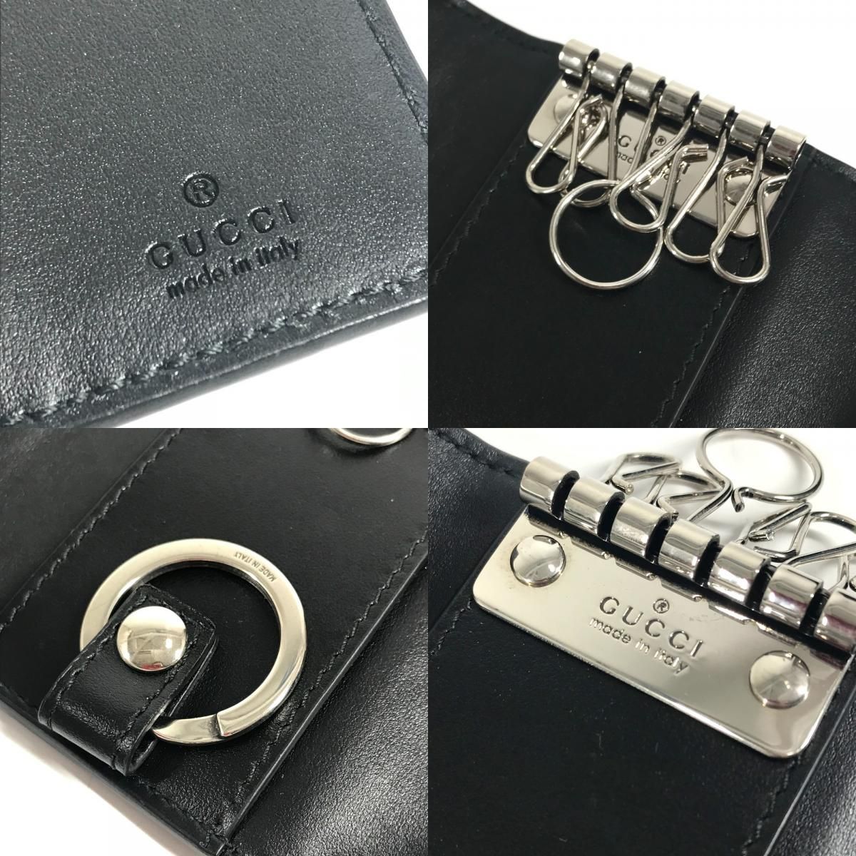Gucci Key Case with Ring Leather Black — view 8