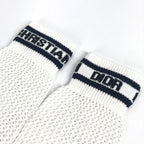 Dior Socks Logo Knee High Cotton White — view 6
