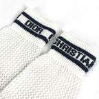 Dior Socks Logo Knee High Cotton White — view 7