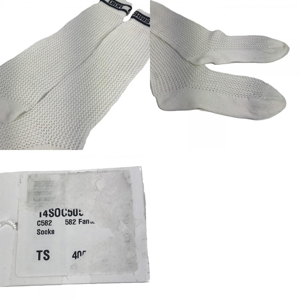 Dior Socks Logo Knee High Cotton White — view 9
