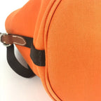Hermes Shoulder Bag Sac Dopant Sage Bucket Shape Cotton Orange — view 7