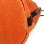 Hermes Shoulder Bag Sac Dopant Sage Bucket Shape Cotton Orange — view 6