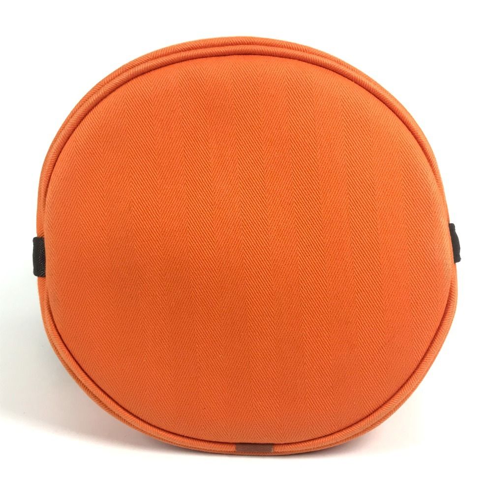 Hermes Shoulder Bag Sac Dopant Sage Bucket Shape Cotton Orange — view 5