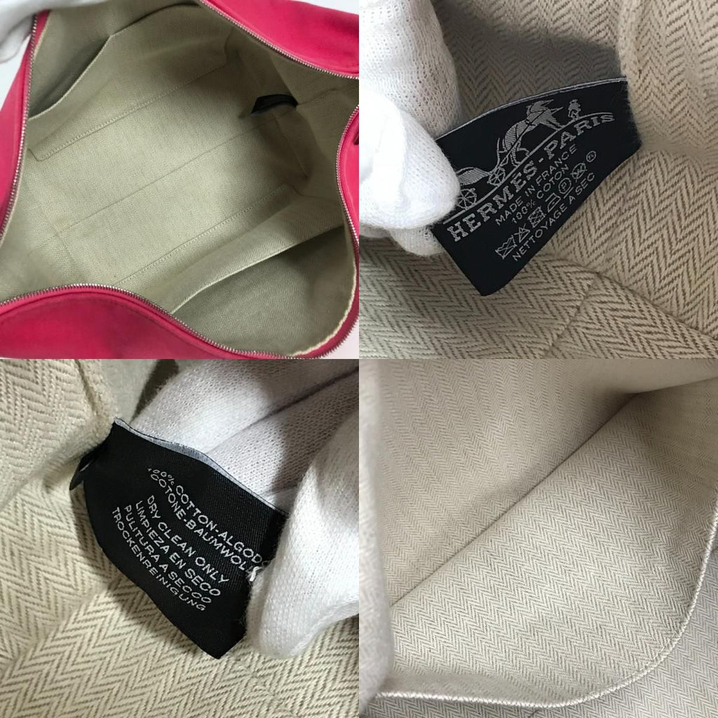 Hermes Handbag Brid-a-brac GM Cotton Hibiscus Pink — view 9