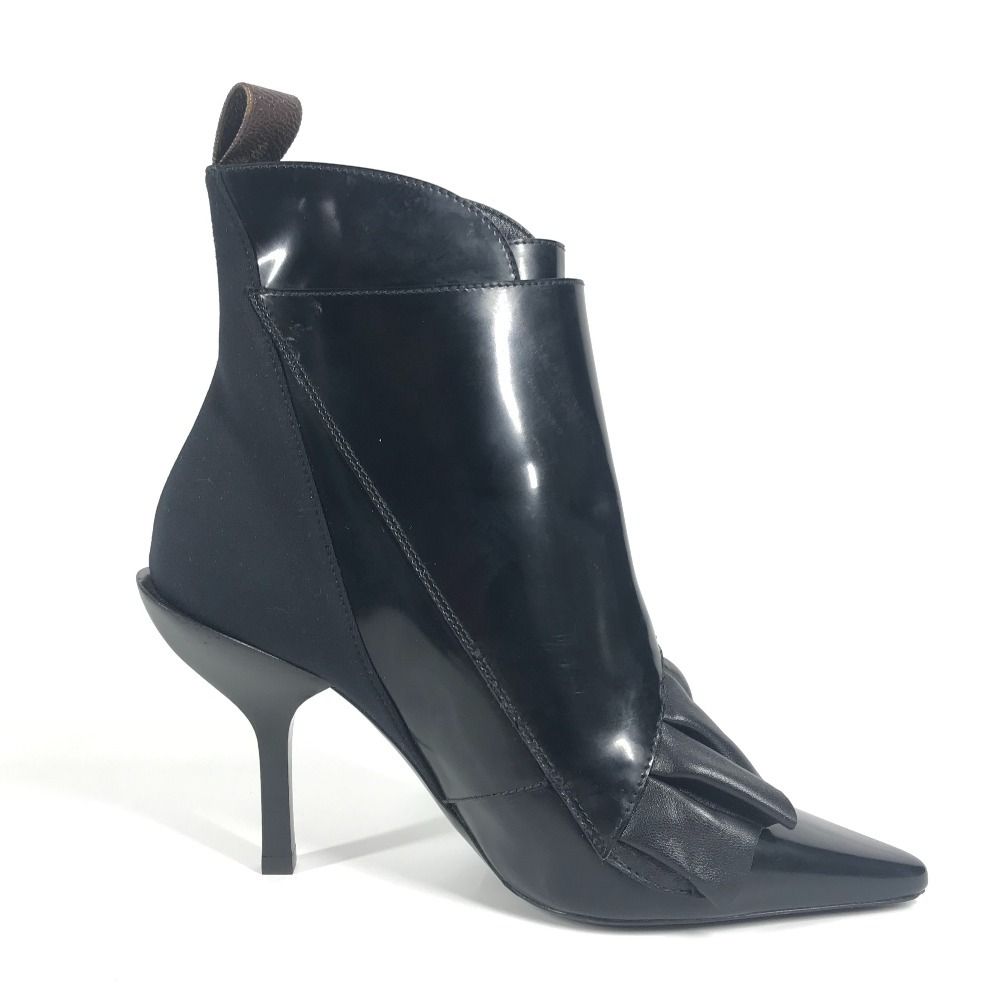 Louis Vuitton Ruffle Short Boots Leather Black — view 5