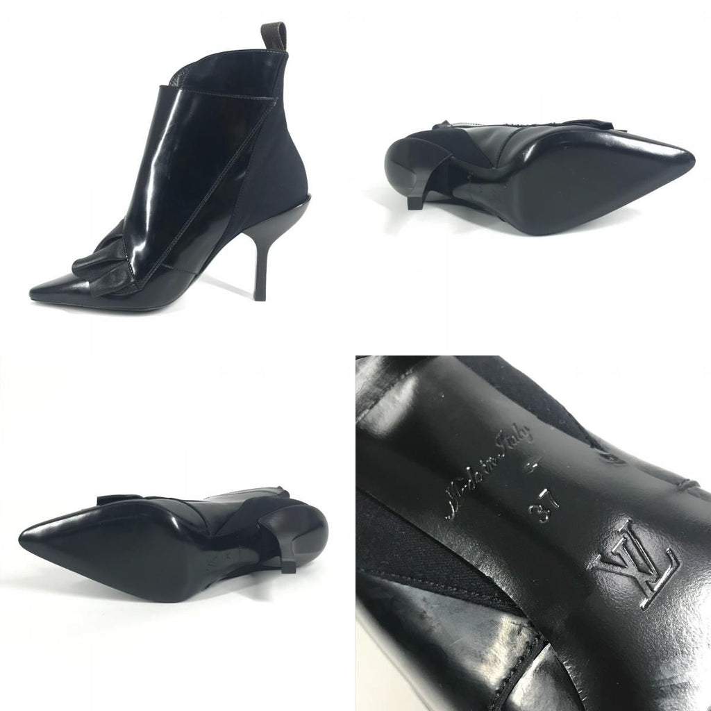 Louis Vuitton Ruffle Short Boots Leather Black — view 7
