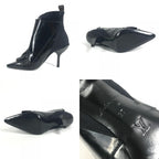 Louis Vuitton Ruffle Short Boots Leather Black — view 7