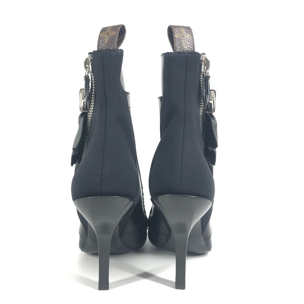 Louis Vuitton Ruffle Short Boots Leather Black — view 3