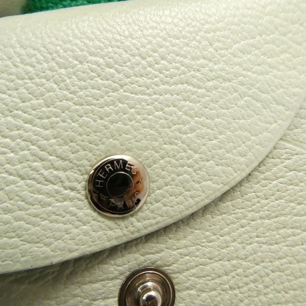 Hermes Calvi Duo Compact Verso Mint Wallet Coin Case Card — view 8