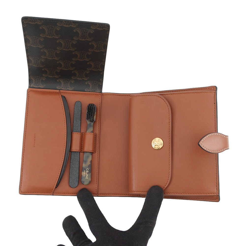 Celine Travel Kit Triomphe Leather — view 5