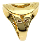 Celine Logo Double Circle Diamond Ring 18K Yellow Gold — view 4