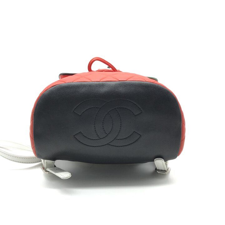 Chanel CC Logo Quilted Chain Lambskin Backpack Turnlock Multicolor — view 4