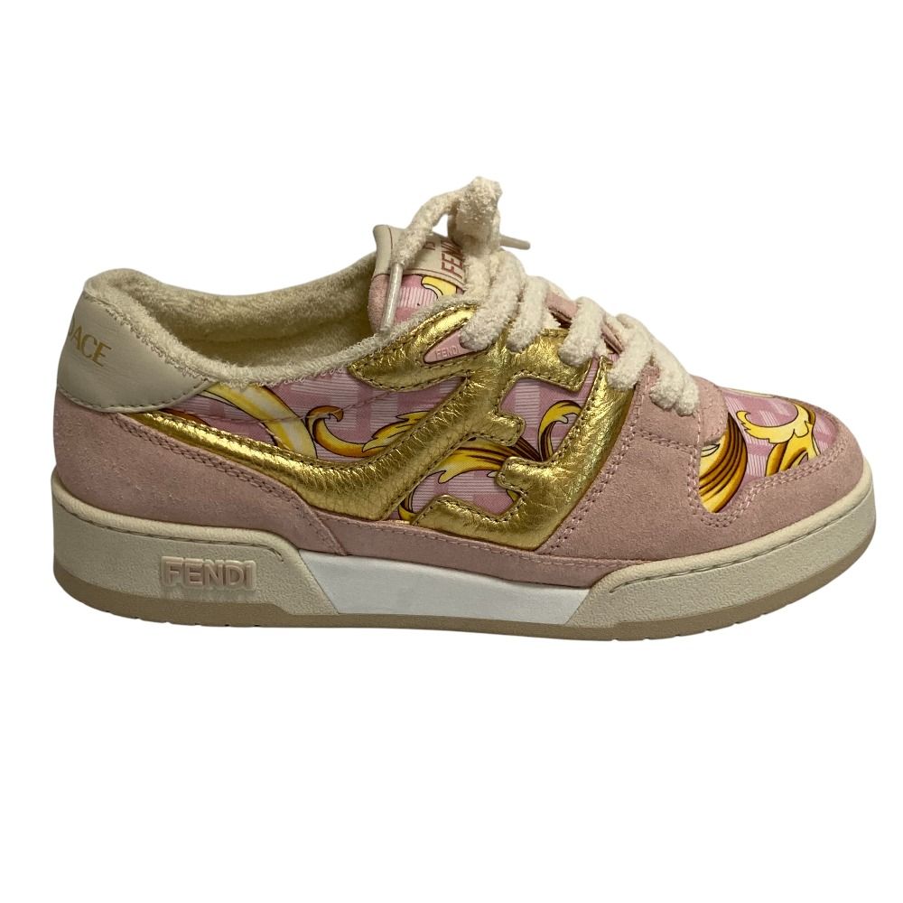 Fendi Fendace Baroque Zucca Print Sneakers 37 — view 5