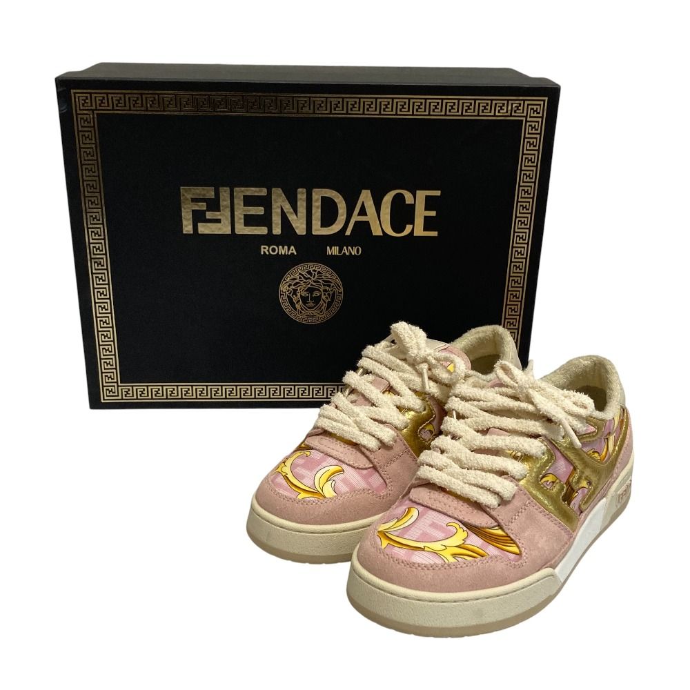 Fendi Fendace Baroque Zucca Print Sneakers 37 — view 9