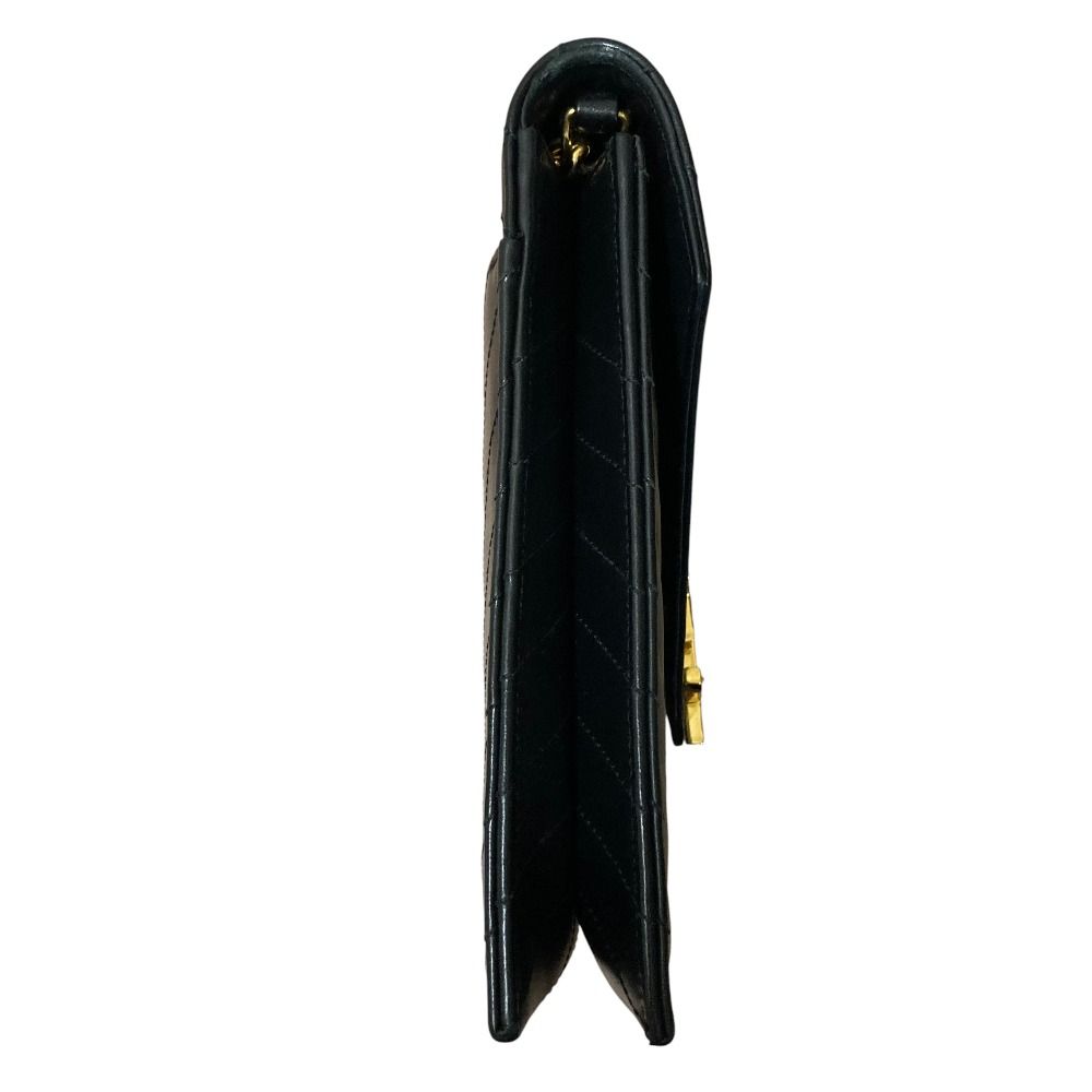 Saint Laurent Paris BO Monogram Cassandra Stitch Chain Shoulder Bag Black — view 4