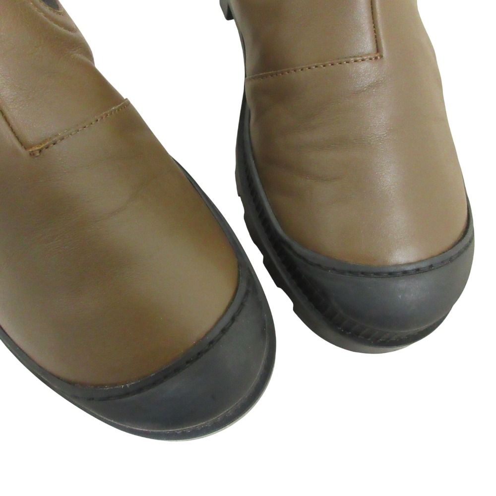 Loewe Leather Short Chelsea Boots 41 Khaki Black — view 7
