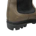 Loewe Leather Short Chelsea Boots 41 Khaki Black — view 8