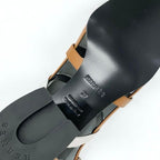 Hermes Eve Sandals Shoes Leather Brown Black White Kelly Strap — view 8