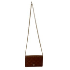 Gucci GG Matelasse Leather Chain Wallet Shoulder Bag Brown — view 6