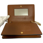 Gucci GG Matelasse Leather Chain Wallet Shoulder Bag Brown — view 8