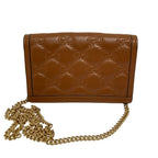 Gucci GG Matelasse Leather Chain Wallet Shoulder Bag Brown — view 3