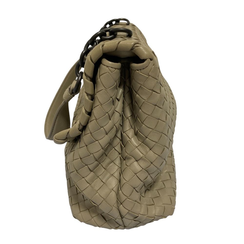 Bottega Veneta Olympia Intrecciato Chain Shoulder Bag Grey — view 3