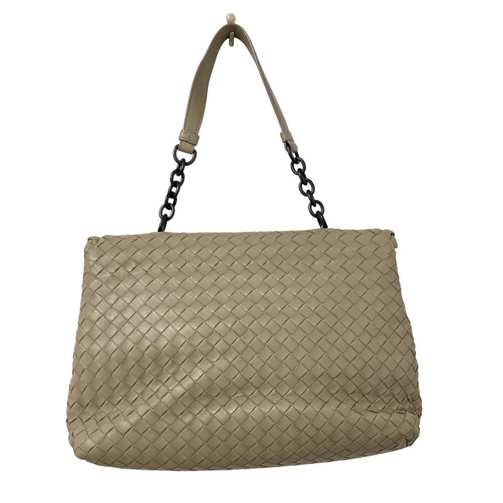 Bottega Veneta Olympia Intrecciato Chain Shoulder Bag Grey — view 2