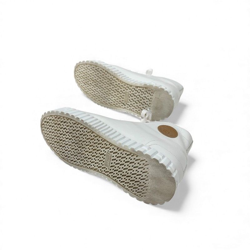Hermes Climb Sneakers Shoes Leather White Exlibris High Cut — view 6
