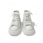 Hermes Climb Sneakers Shoes Leather White Exlibris High Cut — view 2