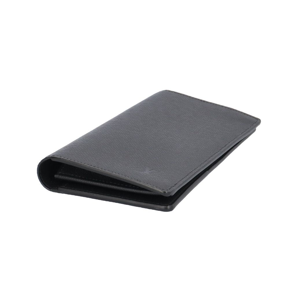 Louis Vuitton Portefeuille Brother Taiga Wallet Leather Black Noir — view 3