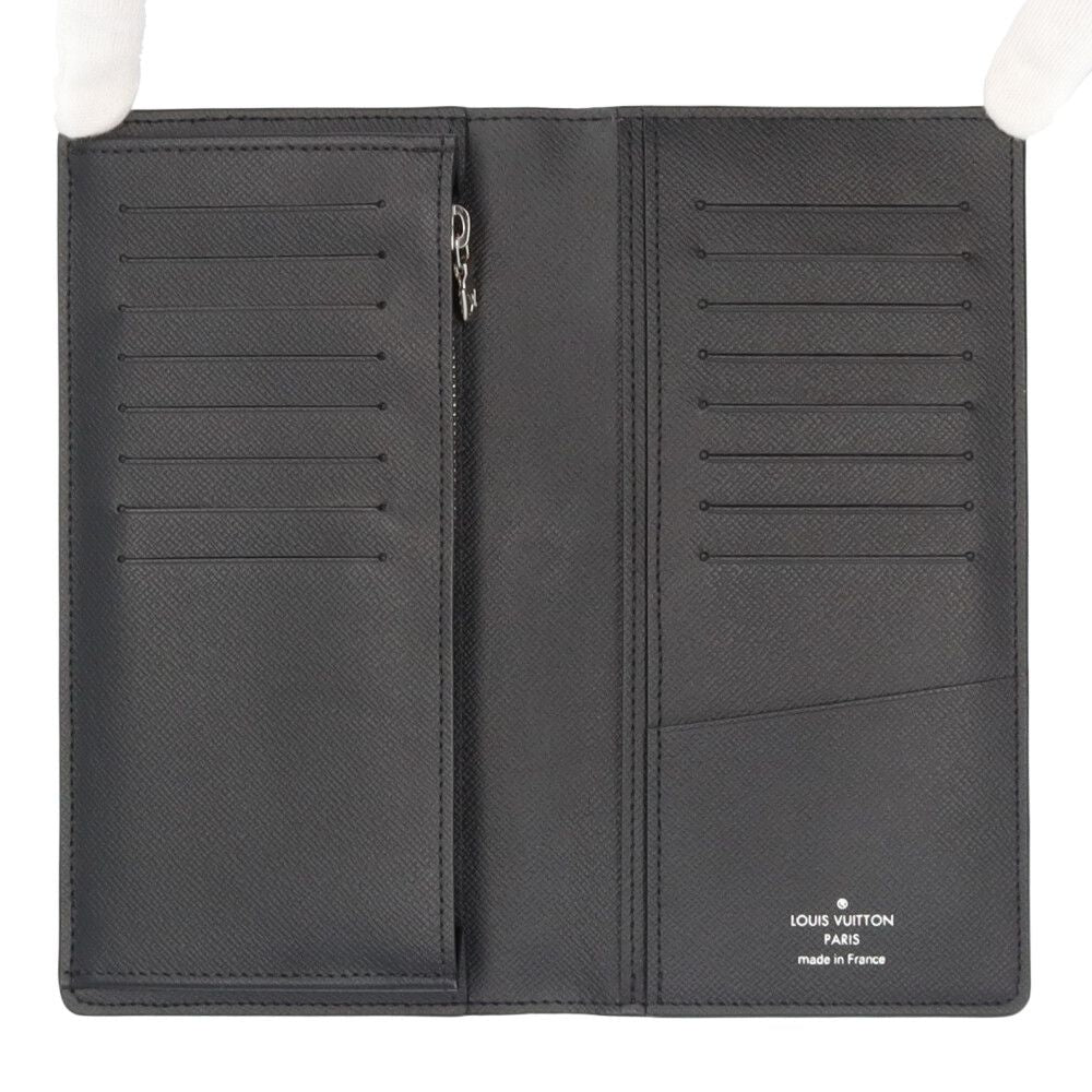 Louis Vuitton Portefeuille Brother Taiga Wallet Leather Black Noir — view 4
