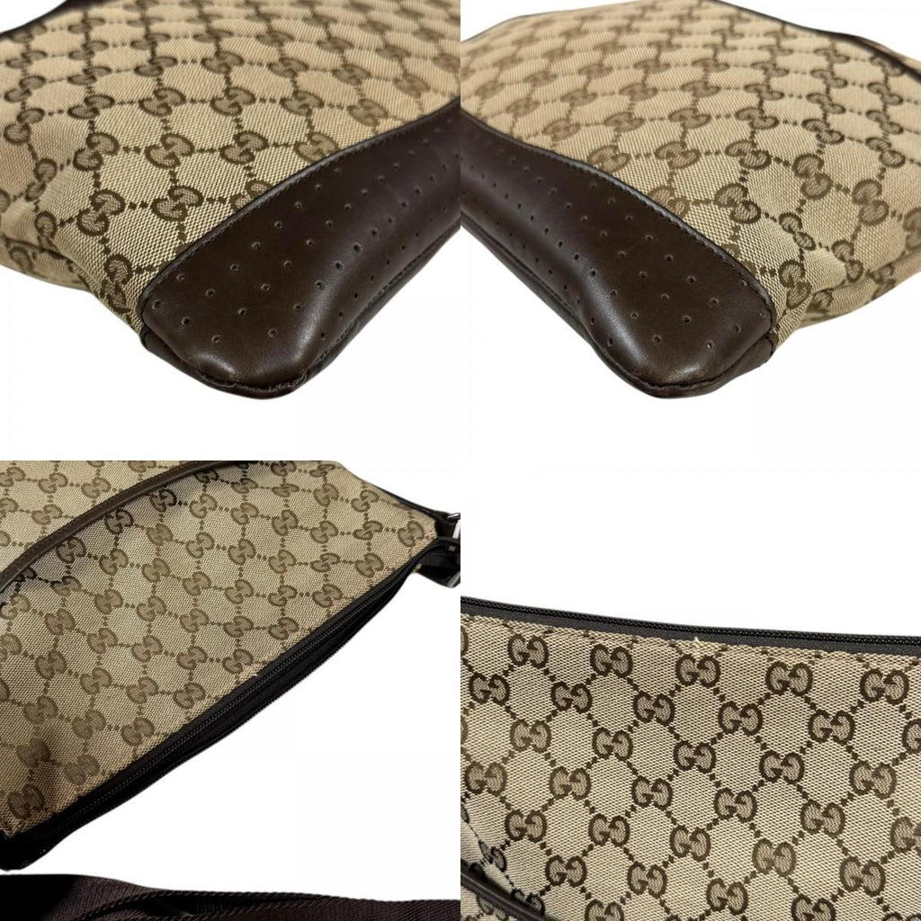 Gucci GG Canvas Shoulder Bag Brown — view 9
